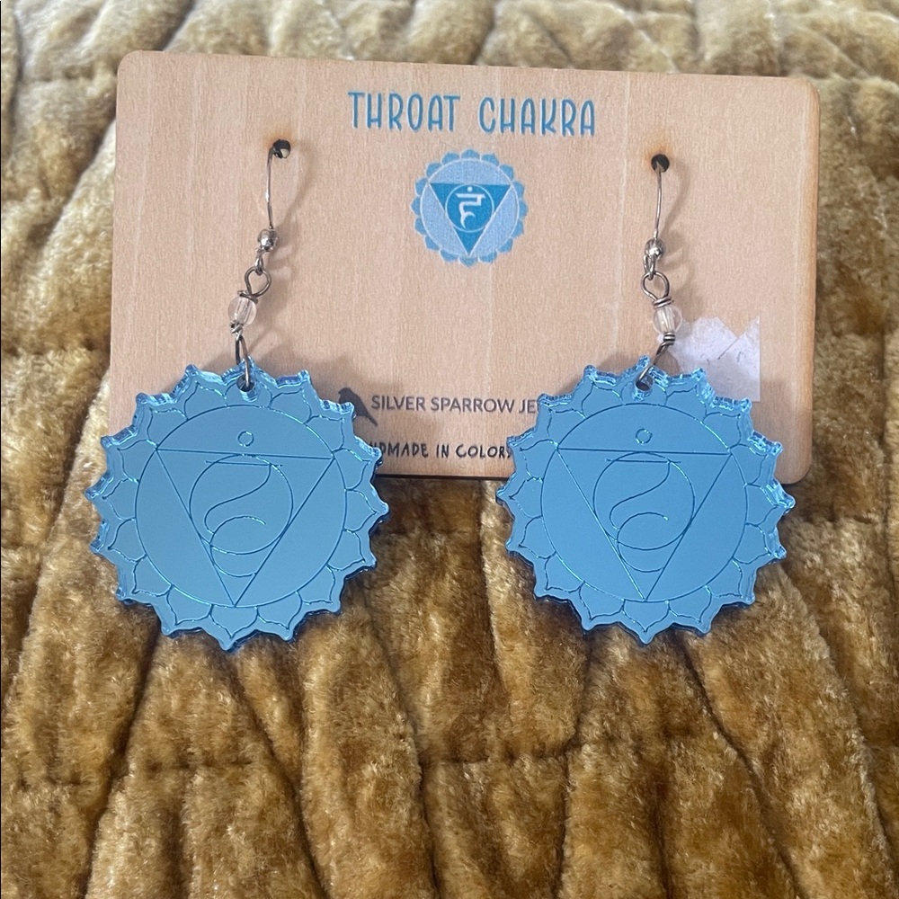 Blue Throat Chakra Earrings